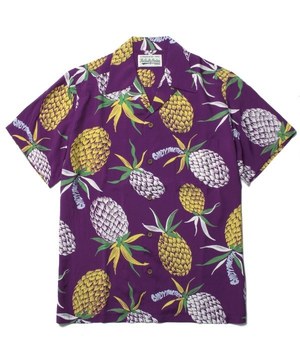 ワコマリアの限定ハワイアンシャツ、パイナップル＆ヤシの木柄デザインを別注カラーで彩って - ファッションプレス