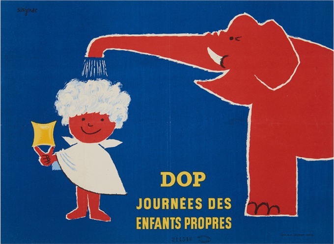 《ドップ：清潔な子どもの日》1954年 ポスター(リトグラフ、紙) パリ市フォルネー図書館蔵