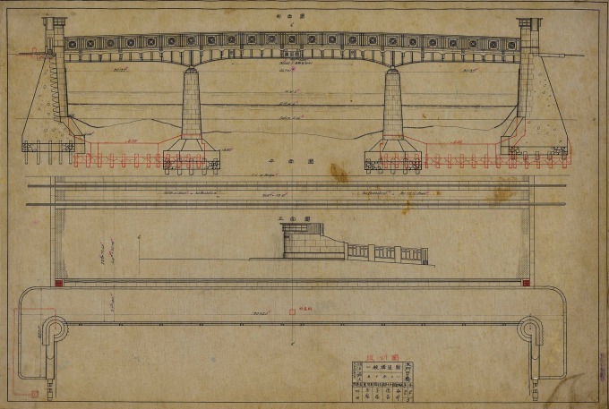 「本所四之橋 一般構造図(施巧図)」東京都建設局所蔵(通期)