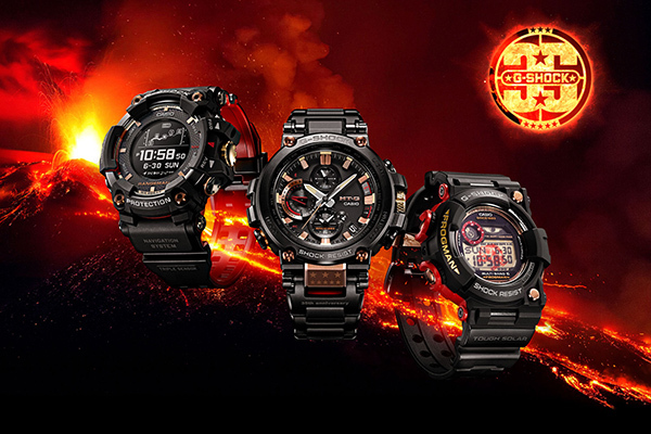 G-SHOCKから”マグマの海”を表現したウオッチ - ブラックベースにレッド