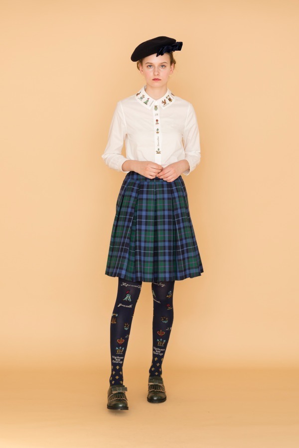 ジェーンマープル オリジナルタータンチェックスカート - ひざ丈スカート