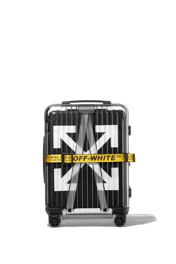 オフ ホワイト リモワ 第2弾スーツケース シースルーボディで白 黒の2色 ラゲッジベルト付属 ファッションプレス