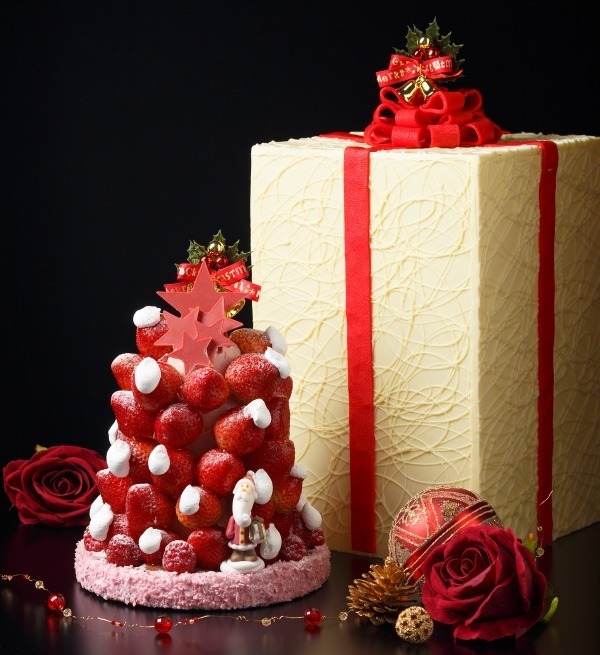 浅草ビューホテル 苺のクリスマスツリー ケーキ ホワイトチョコボックスもセットに ファッションプレス
