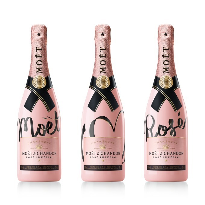 モエ エ シャンドンのシャンパン ロゼ アンペリアル ベビーピンクの限定デザインボトル ファッションプレス