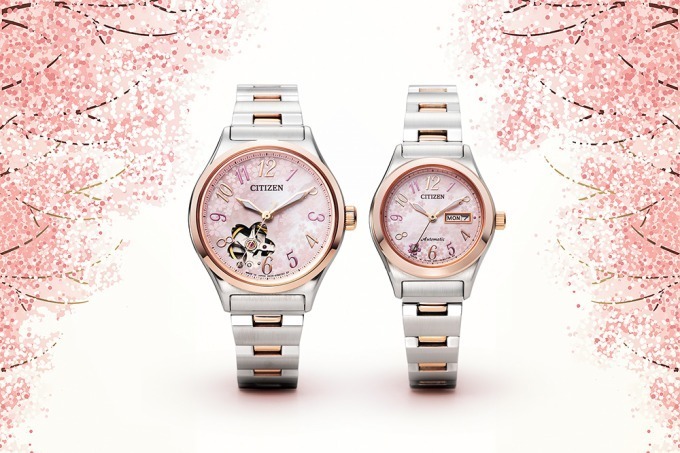 シチズン時計、“桜川”がテーマの限定モデル - 川面に浮かぶ花びらを 