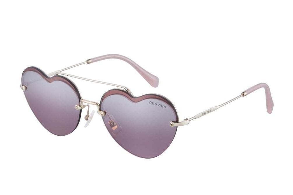 miumiu ミュウミュウ ハート サングラス アイウェア 眼鏡 ピンク 極美品-