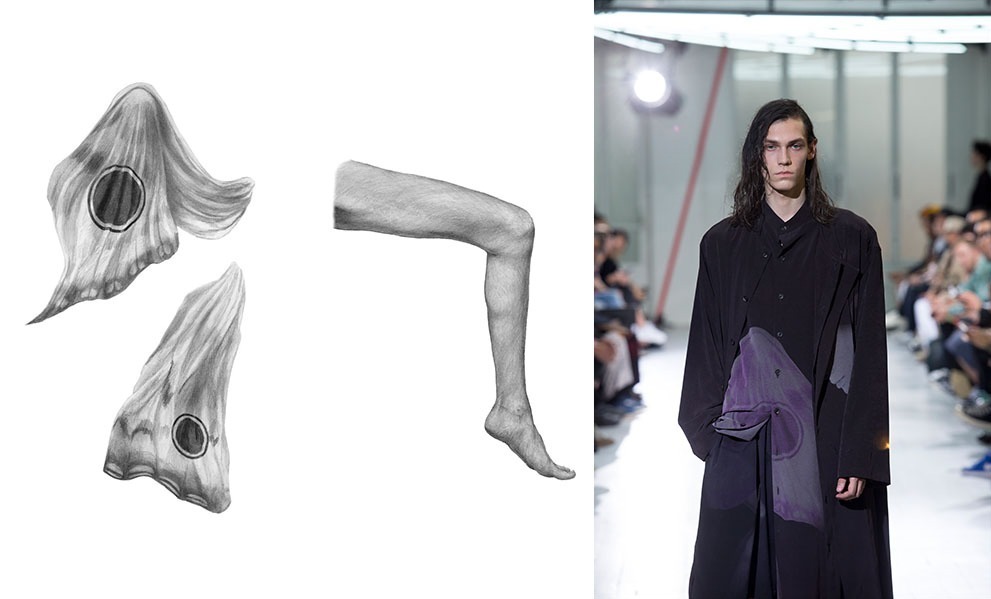 ヨウジヤマモト(Yohji Yamamoto) ばけものを描いて欲しい｜写真4