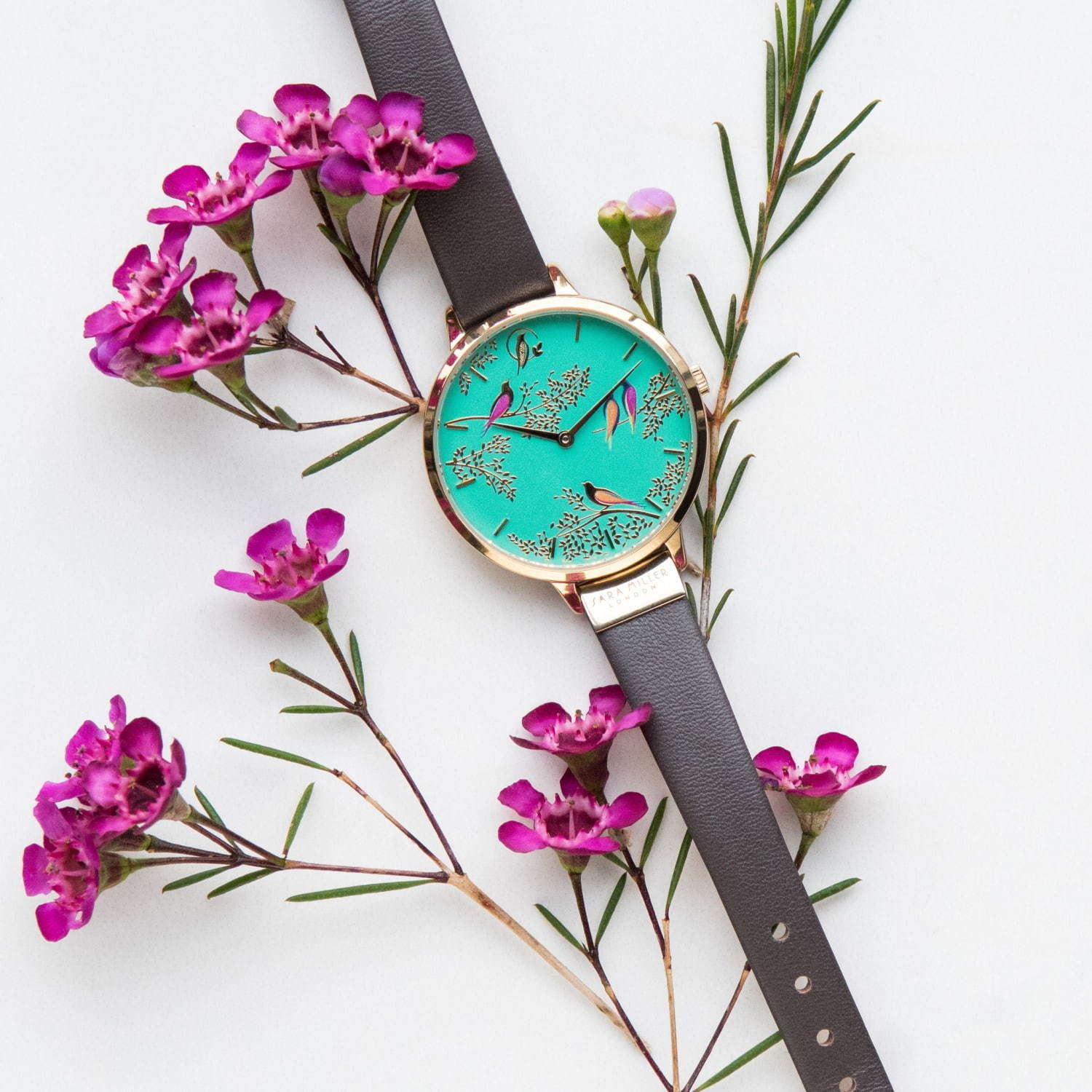 イギリス発「サラミラーロンドン」の腕時計が日本初上陸、花や鳥を描い