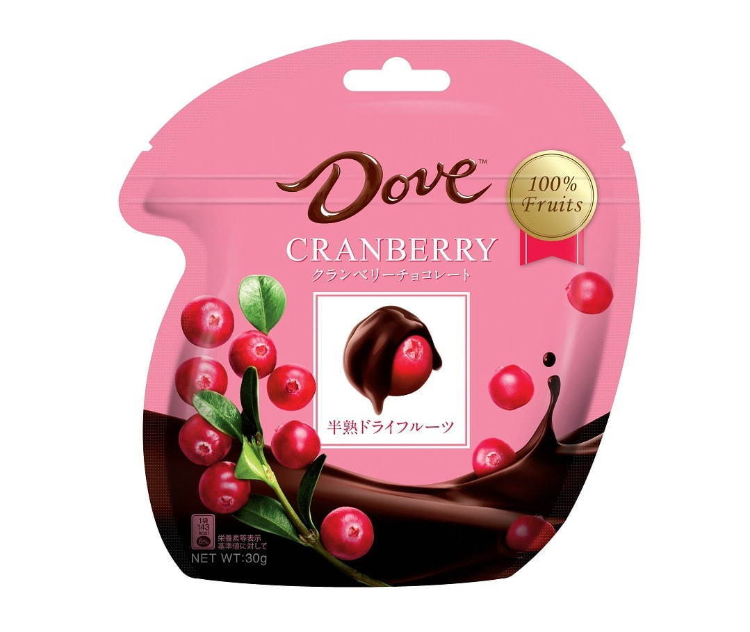 米チョコレート ダブ Dove 日本上陸 半熟クランベリーを包んだ ダブ クランベリー 全国展開へ ファッションプレス