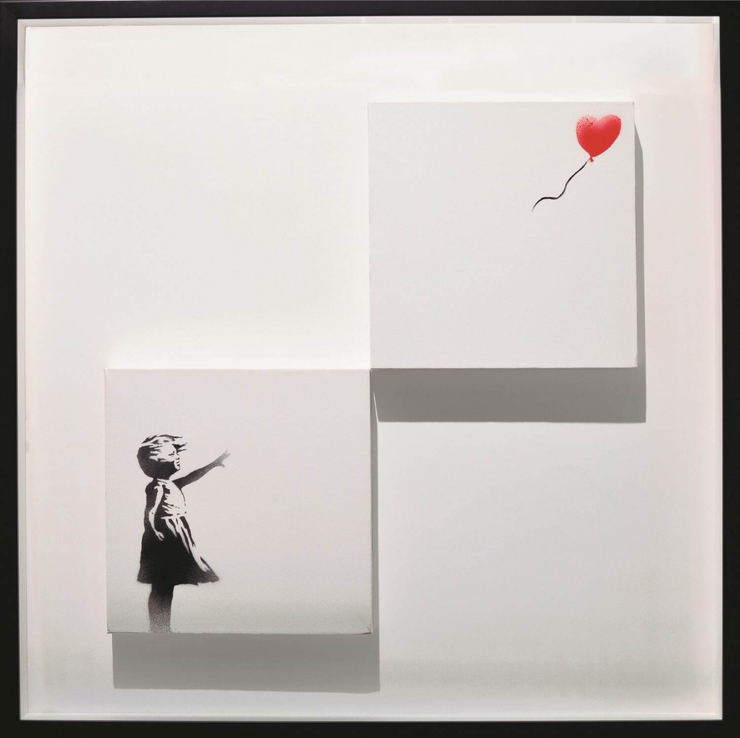 バンクシー《風船と少女》 <i width="1500" height="1496">Girl with Balloon (diptych)</i> 2006年 個人蔵