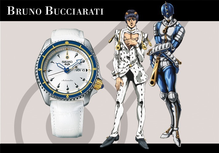 セイコー 5スポーツ ジョジョの奇妙な冒険 黄金の風 の腕時計 本体 スタンドを表現した全8モデル ファッションプレス