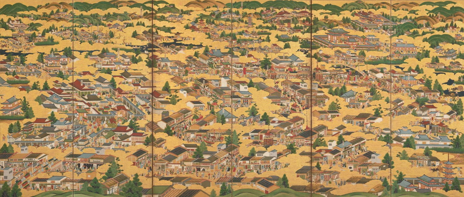 《洛中洛外図屏風》 江戸時代 (右隻) 石橋財団アーティゾン美術館蔵
