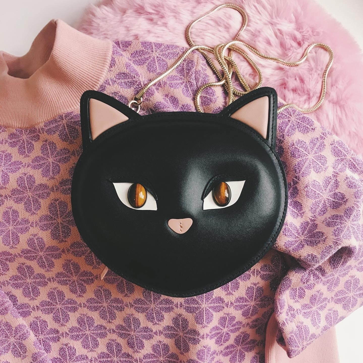 kate spade ♠︎ ケイトスペード スマホショルダー 黒猫 クロネコ - スマホアクセサリー