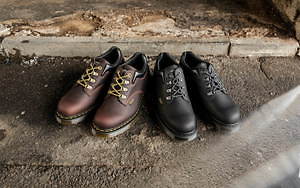 STUSSY×Dr.Martens ハンブルトン ラップ ネイビーキャンバス dev