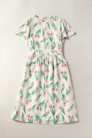 ジェーンマープル“チューリップ”柄の新作ワンピースやスカート、花刺繍の丸襟ブラウスも - ファッションプレス
