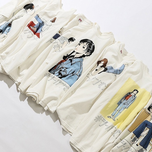 写真1 4 エドウイン 漫画家 江口寿史の限定tシャツ 様々な ジーパン女子 のイラストをプリント ファッションプレス
