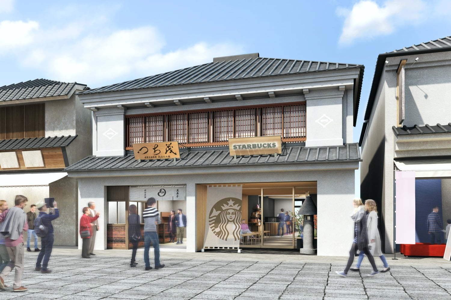 スターバックス 石灯篭 佇む木造建築の新店 長野 信州善光寺仲見世通りに ファッションプレス