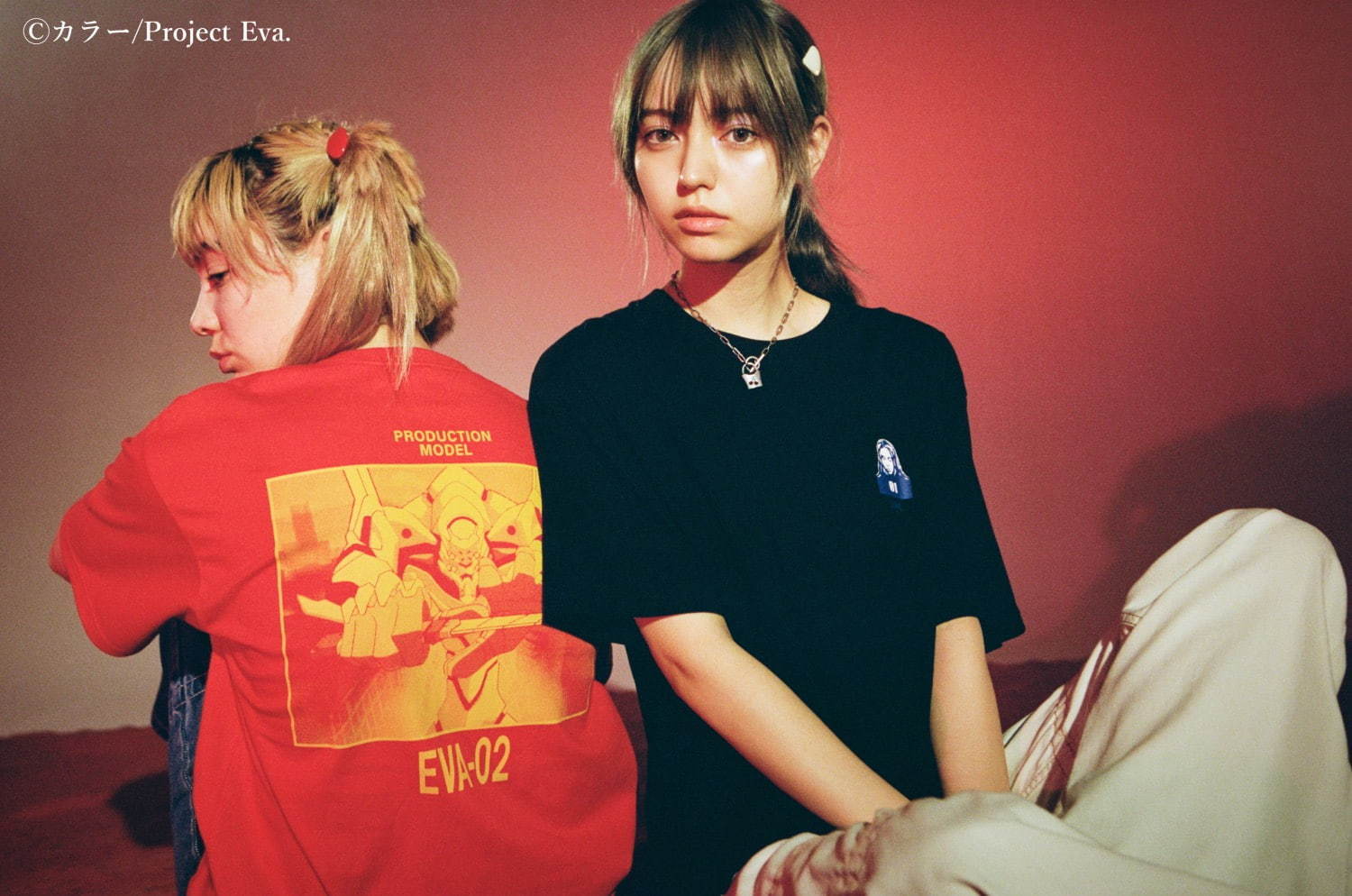 X-girl×エヴァンゲリオン、シンジ・レイを描いたTシャツ＆サコッシュや