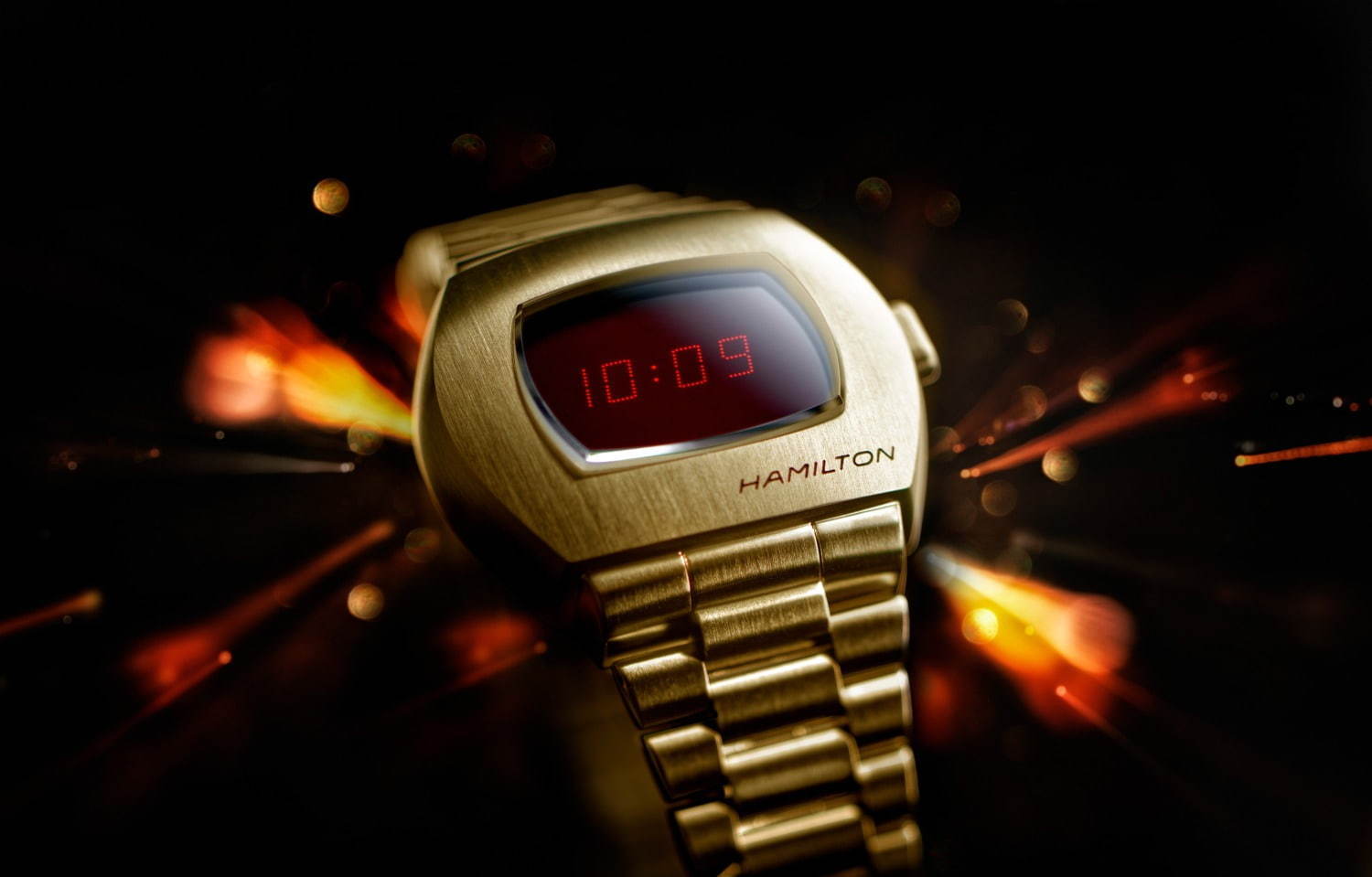 カラーシルバーH524140 HAMILTON PSRパルサー腕時計LED復刻2020年 ...