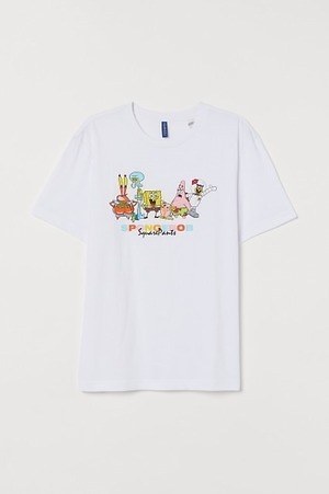 H&Mがスポンジ・ボブとコラボ、パトリックやイカルドらを描いたTシャツ