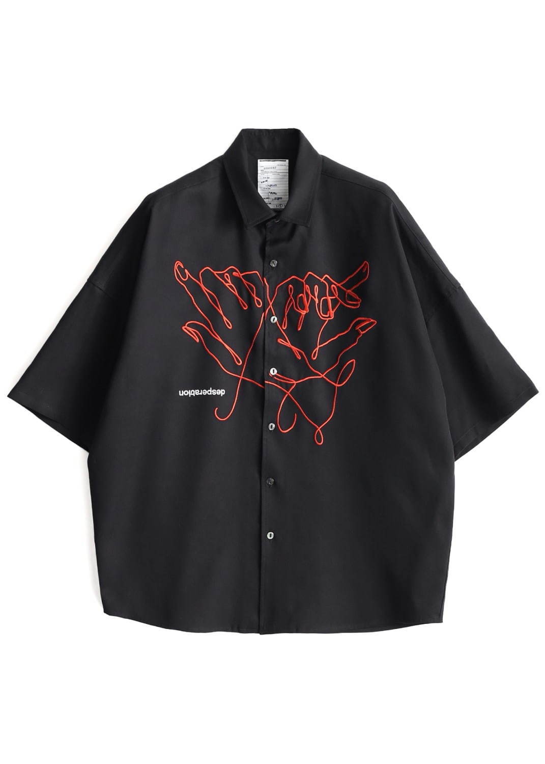 【入手困難】シャリーフ♤刺繍ビッグロゴ　ストライプシャツ　レーヨン　最高デザイン
