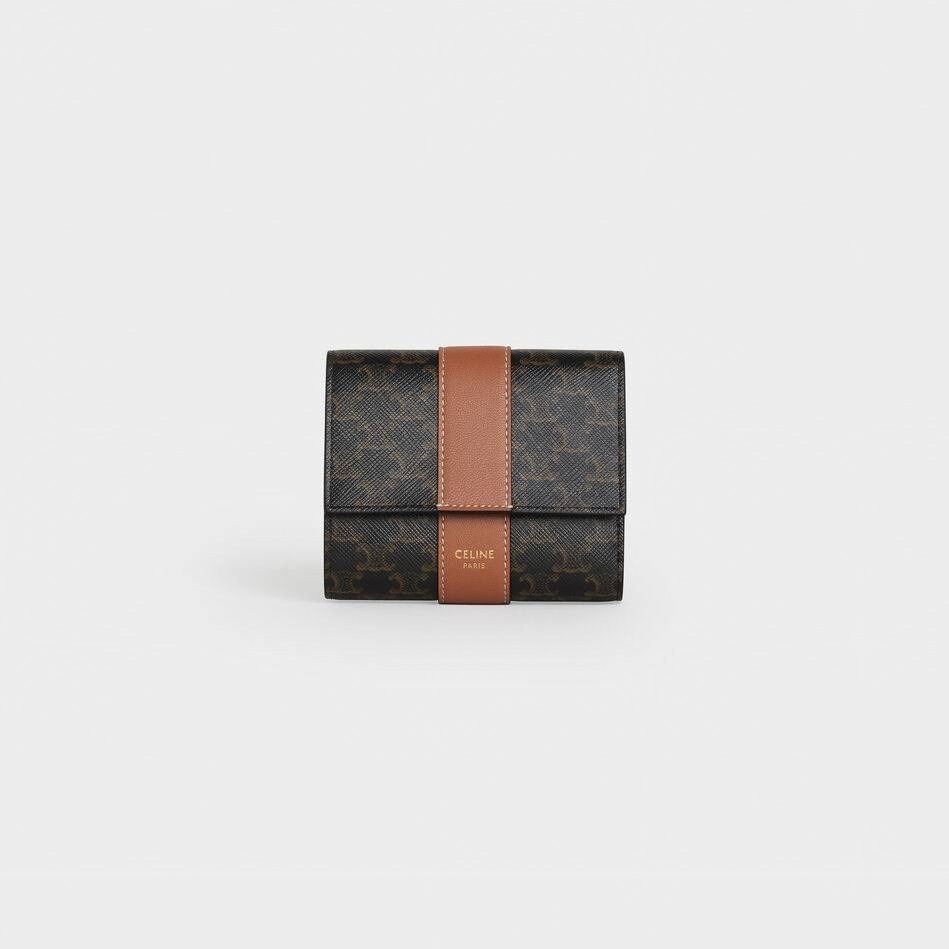 今期モデル【新品未使用】セリーヌ トリオンフキャンバス 二つ折り財布