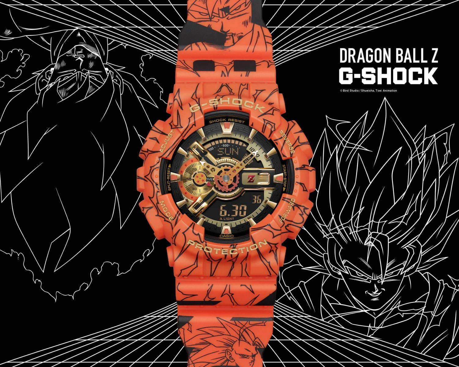 写真5 8 G Shockから ワンピース ドラゴンボールz コラボ腕時計 成長するルフィ 孫悟空イメージ ファッションプレス