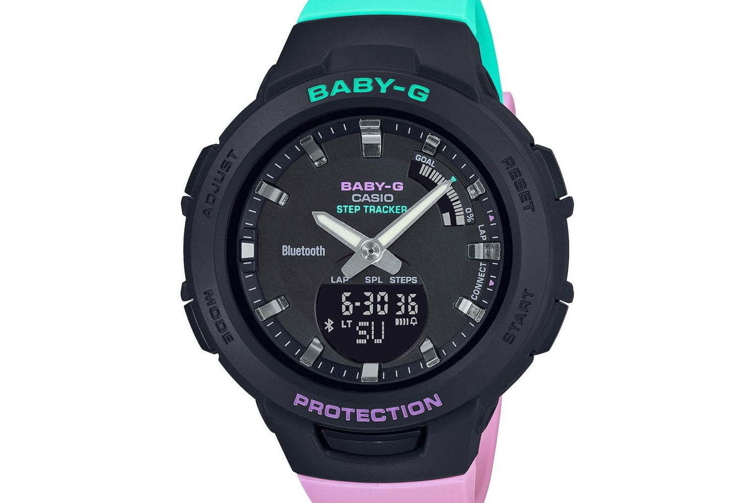 BABY-G“スポーツシーン”に特化した新作腕時計、スマホ連携で歩数