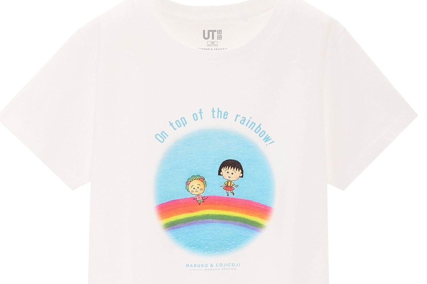 ユニクロUT「まる子とコジコジ」ガールズTシャツ、“レインボー”アート