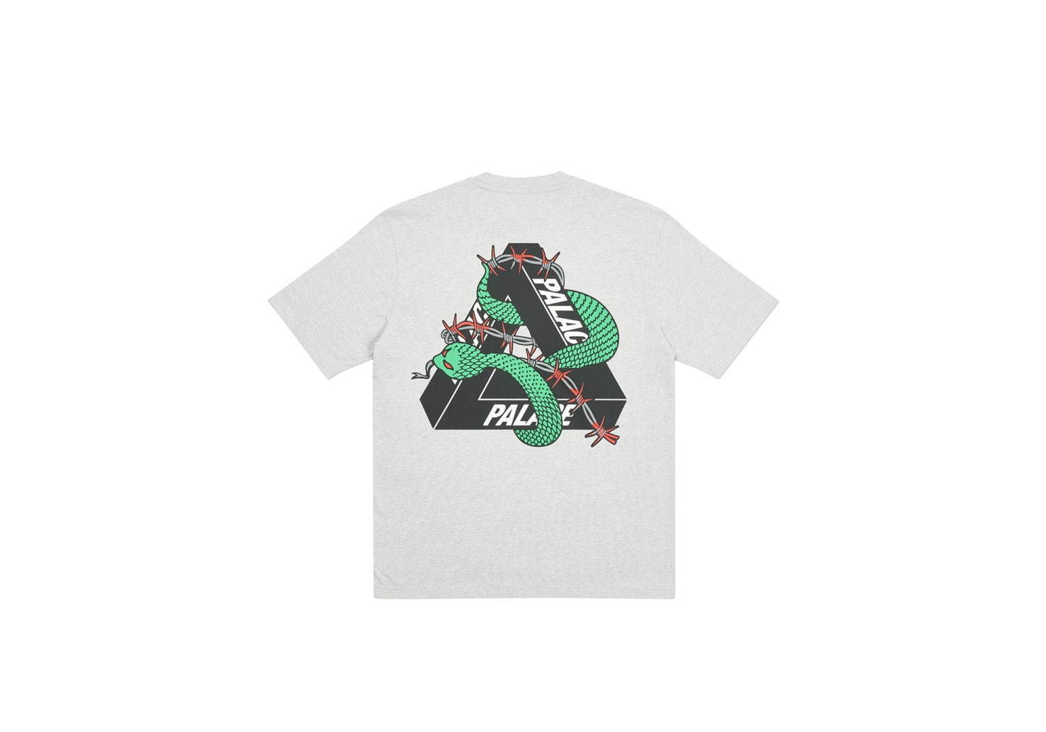パレス スケートボードの新作Tシャツ、“蛇”“有刺鉄線”を纏ったロゴを配 ...