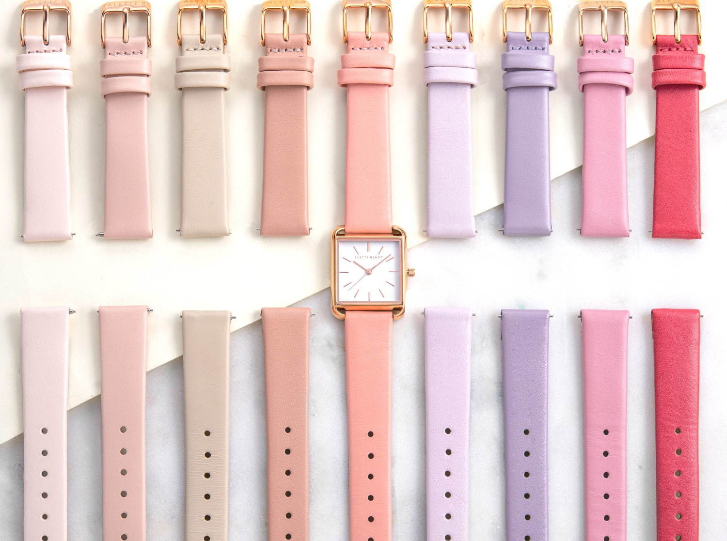 アレットブラン 33色 から選べる腕時計 パレットスクエアコレクション ワンタッチで付け替え可能 ファッションプレス
