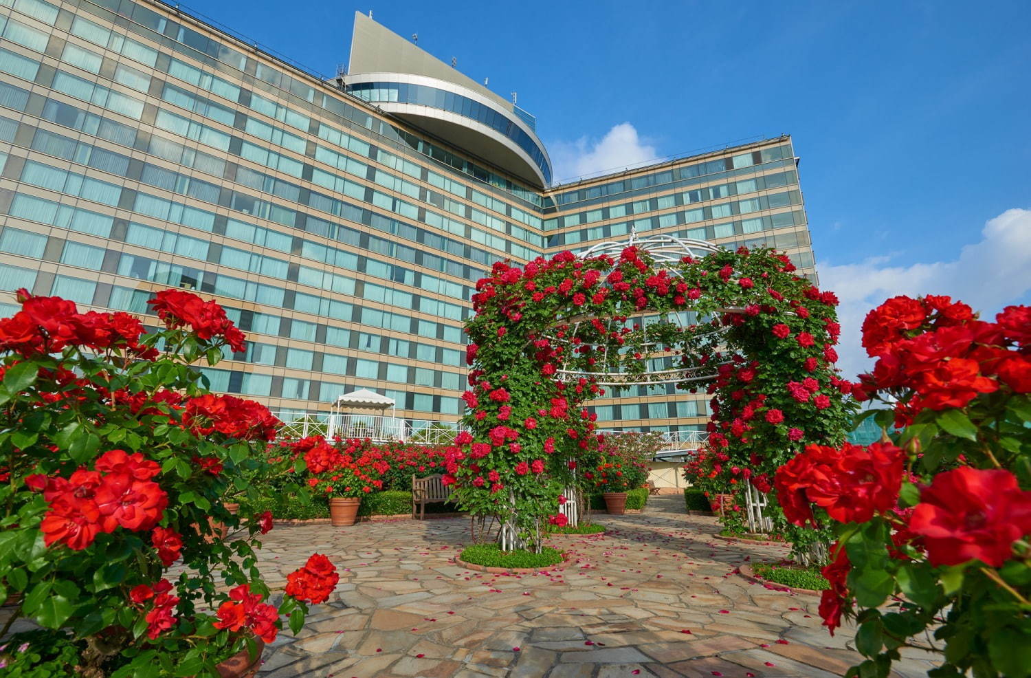 写真5 11 赤いバラ3万輪が咲く屋上庭園 ホテルニューオータニ 東京 に ピエール エルメ パリのスイーツも ファッションプレス