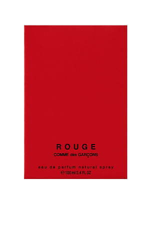 コム デ ギャルソン・パルファムの新作香水「ルージュ」赤いボトルに包