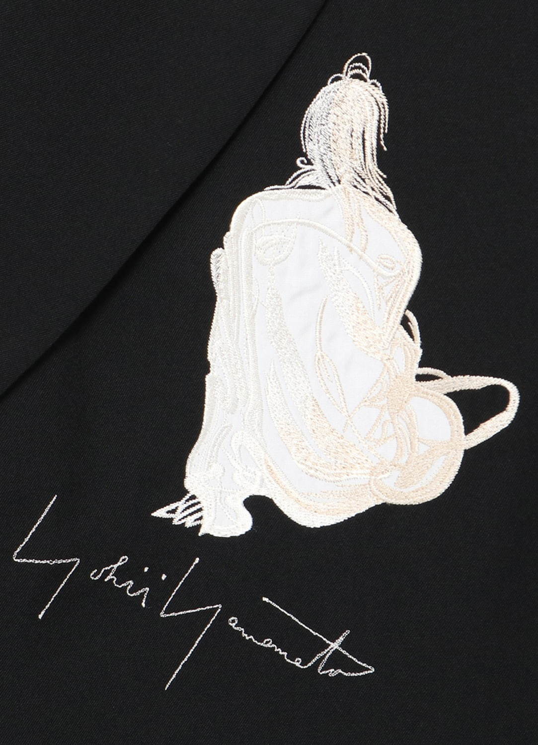 ヨウジヤマモト「女優刺繍」メンズジャケット＆パンツ受注販売、2002年