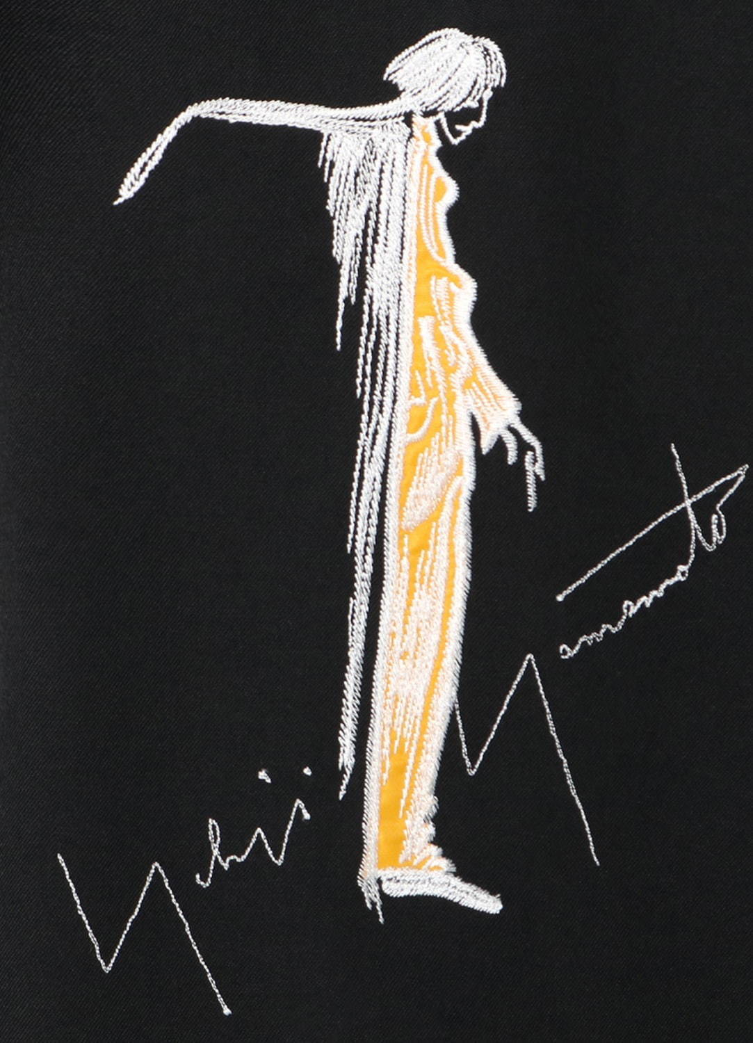 ヨウジヤマモト「女優刺繍」メンズジャケット＆パンツ受注販売、2002年 