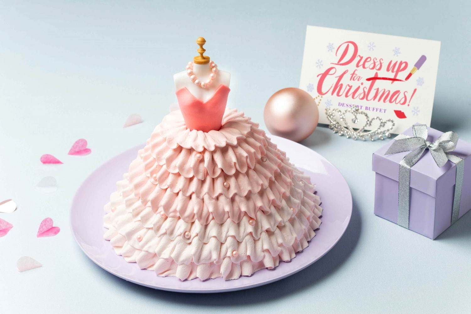 クリスマスの“ドレスアップ”デザートビュッフェがヒルトン東京ベイで、ドレスケーキやマニキュアムース｜写真2