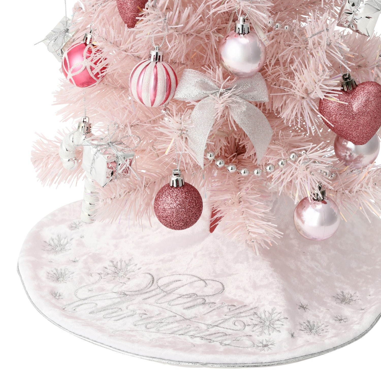 フランフラン ピンク のクリスマスツリーに新作ミニサイズ ハート リボンのオーナメント ファッションプレス