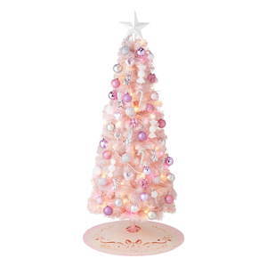 フランフラン ピンク のクリスマスツリーに新作ミニサイズ ハート リボンのオーナメント ファッションプレス