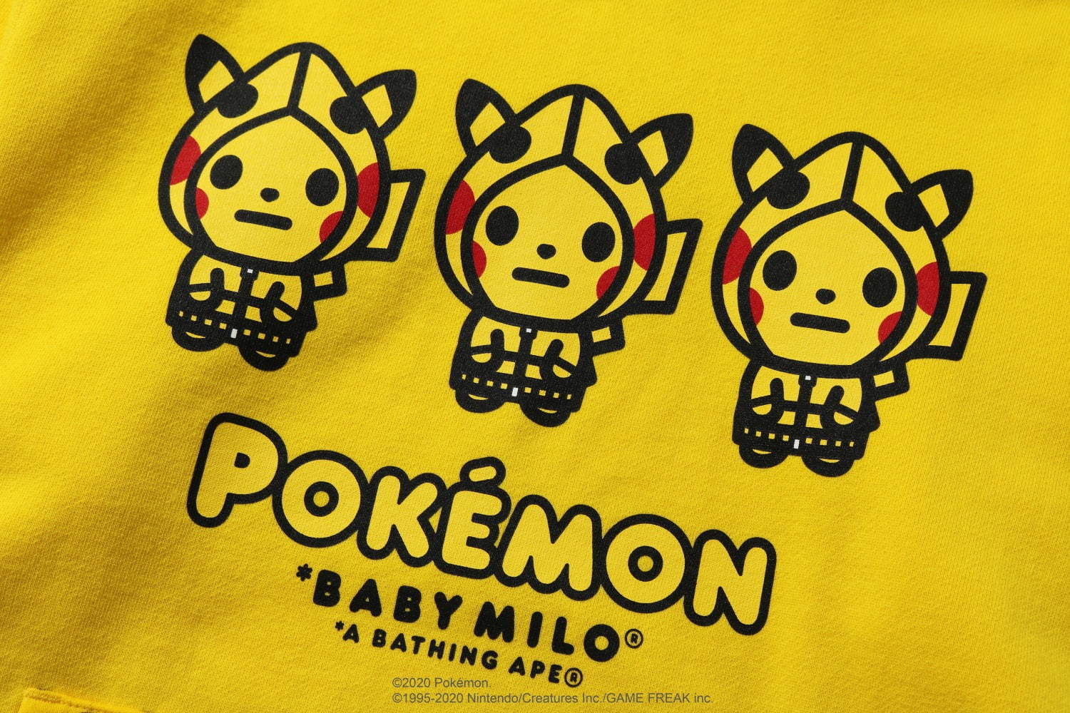 写真48 117 ポケモン ア ベイシング エイプ ベイビーマイロ風ポケモンtシャツやピカチュウの耳付きフーディー ファッションプレス