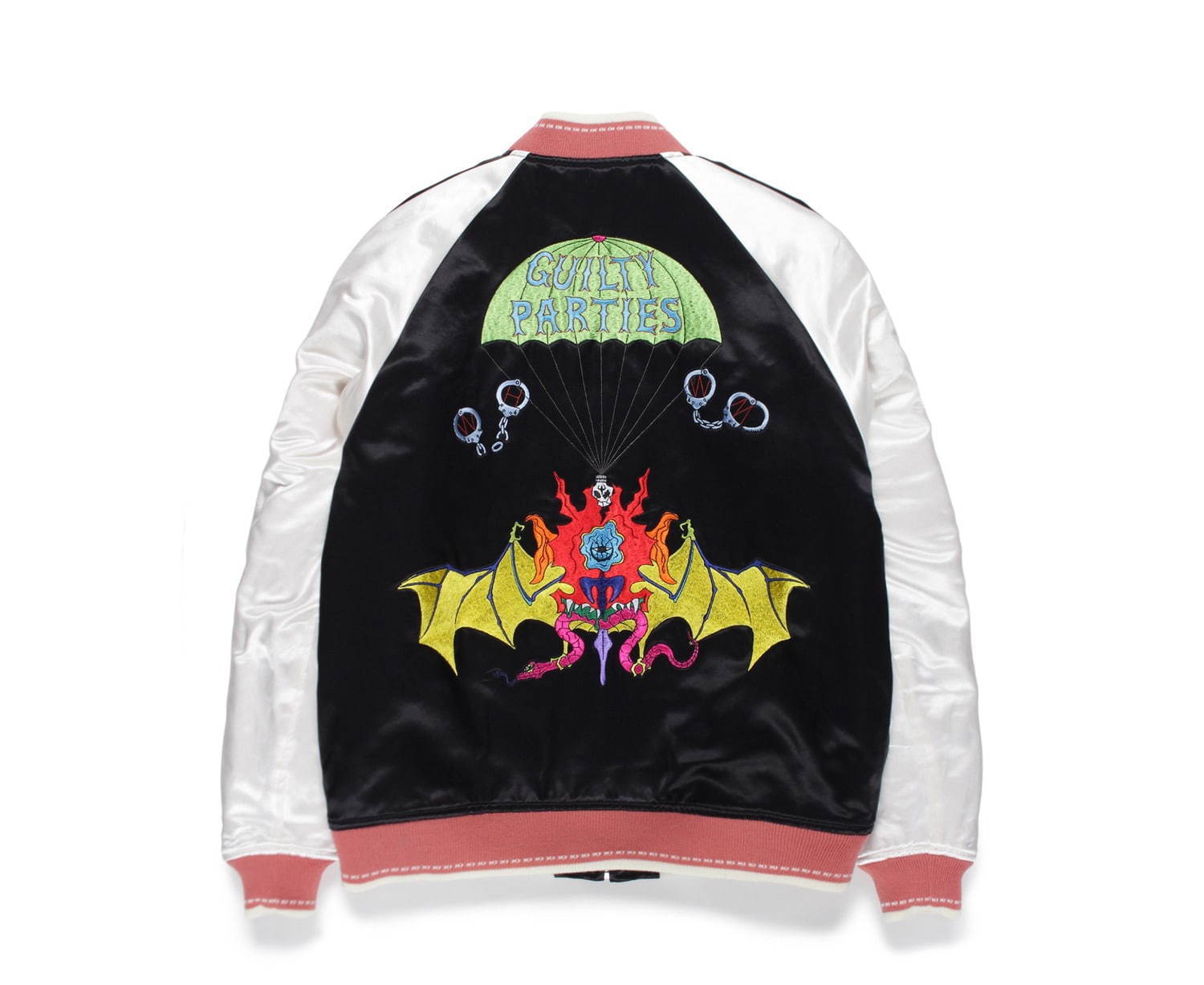 ワコマリア×ウルフズヘッド“グラフィック刺繍”を配したスカジャケット