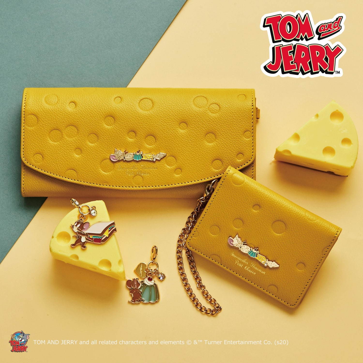 サマンサタバサプチチョイス トムとジェリー 穴あきチーズの型押し長財布やレザー小物など ファッションプレス