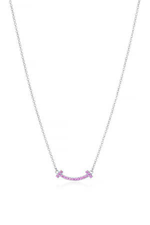 新品Tiffany’s ホリデー2020 Tスマイル ピンクサファイアネックレス