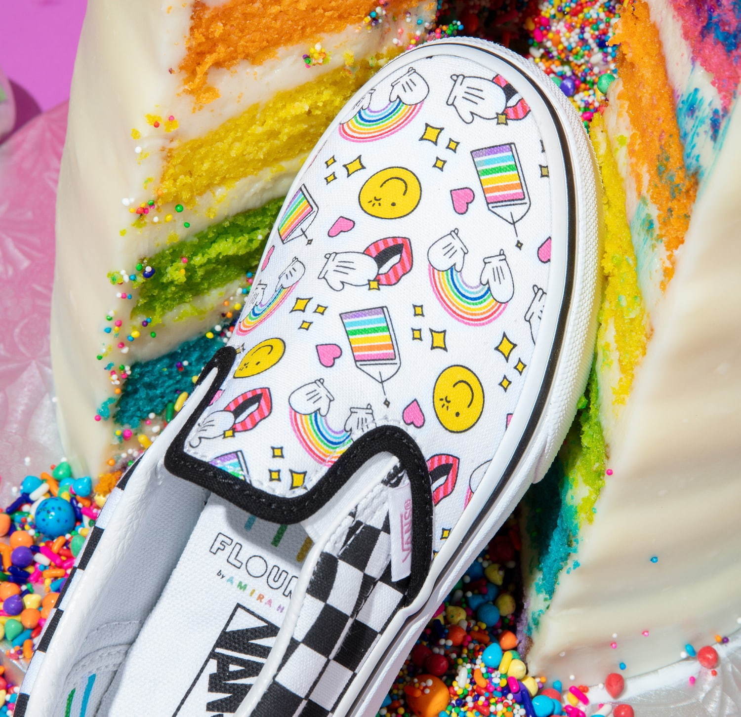 VANS×NY発“レインボーケーキ”フラワーショップのスニーカー、レインボーストライプやシルバーラメ｜写真33