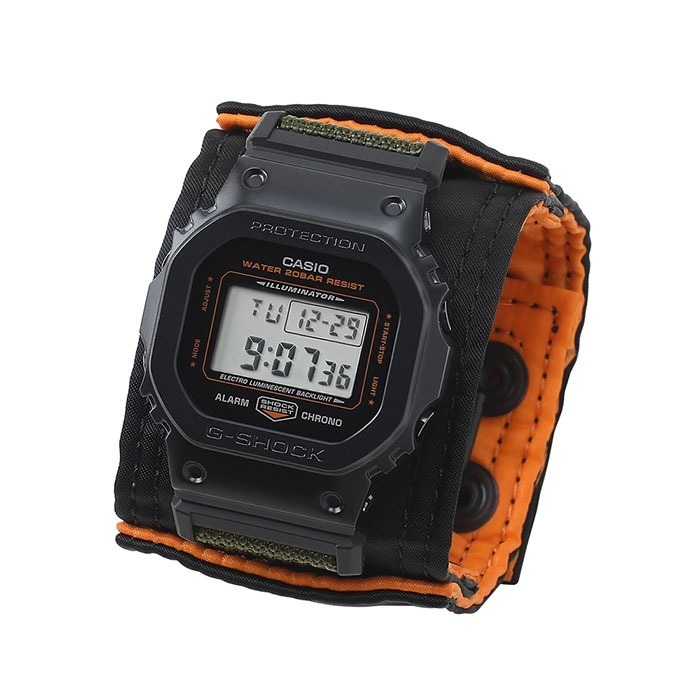 G Shock ポーターの腕時計 付替可能なナイロン 樹脂バンド タンカー着想のリストバンド付属 ファッションプレス