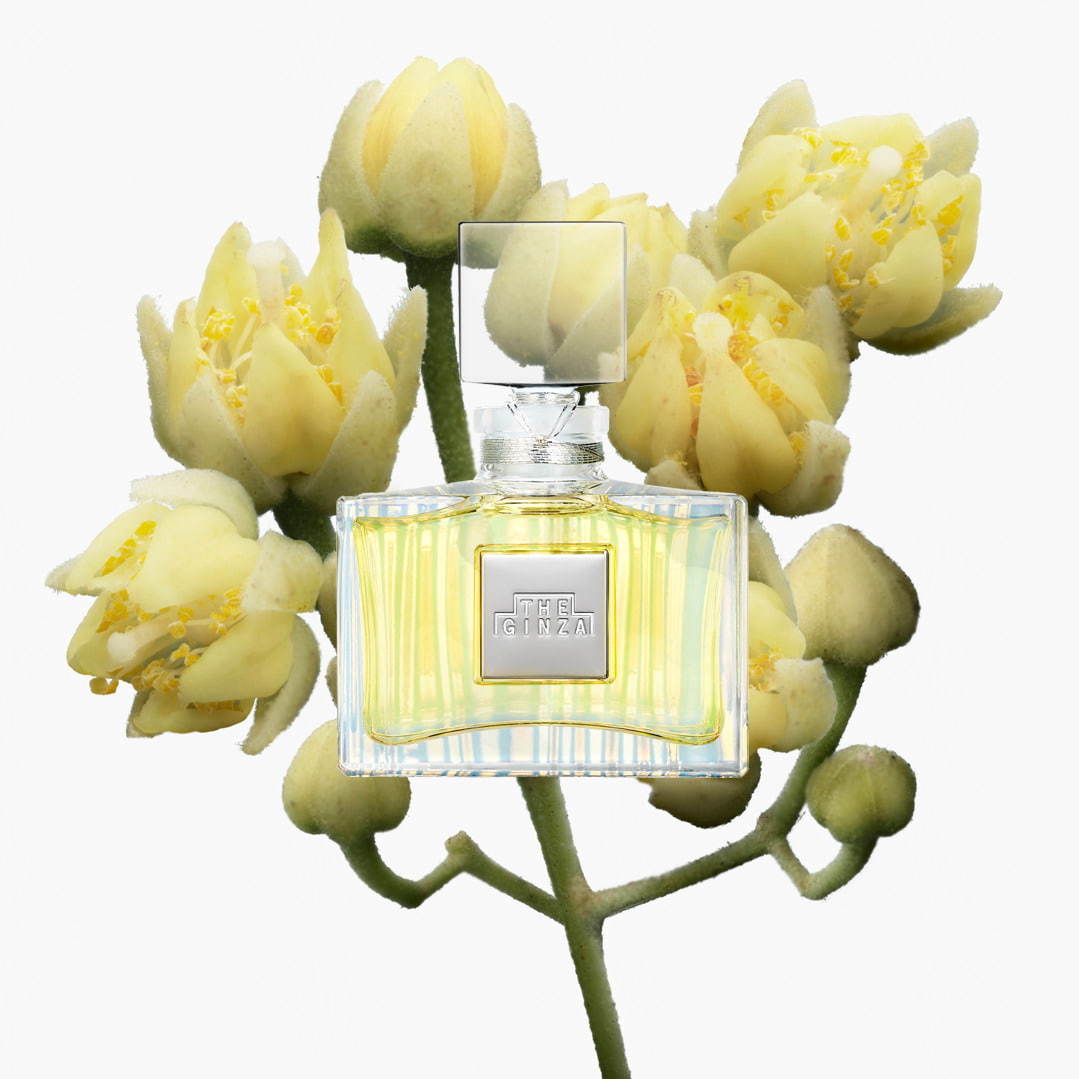 ザ ギンザの日本限定フレグランス 銀座に咲き誇る 菩提樹の花 の香り オーロラ仕上げのボトル ファッションプレス