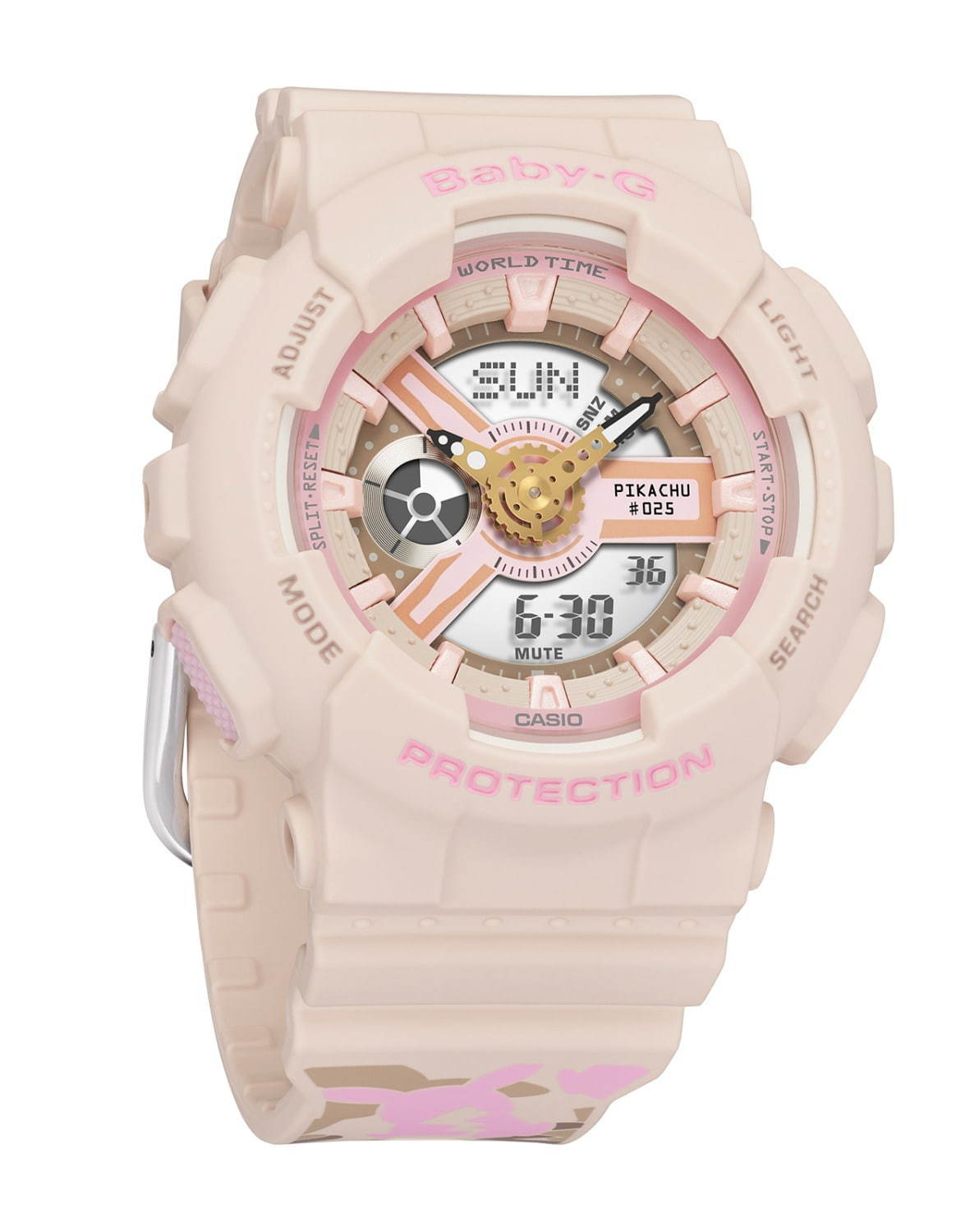カシオ腕時計 Baby-G ベビージー ピカチュウコラボモデルバンドシリコンラバー系