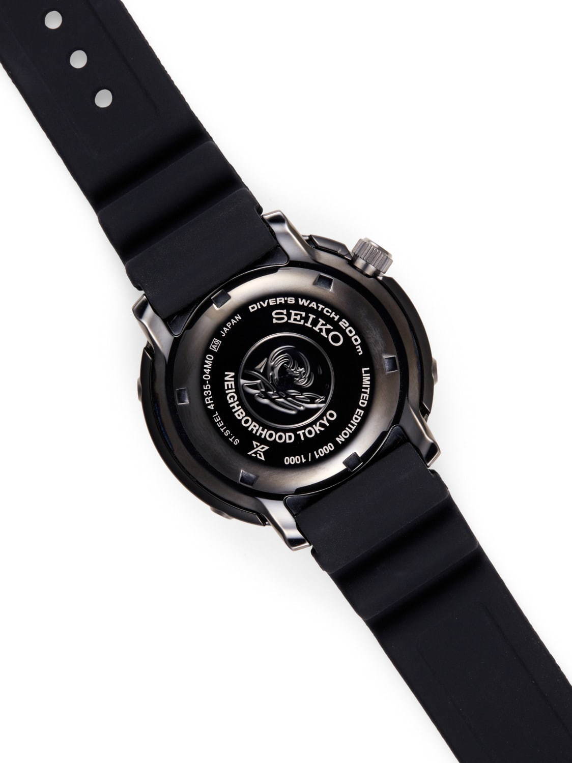 ネイバーフッド×セイコーの腕時計 - Wネームを配した文字盤＆裏蓋