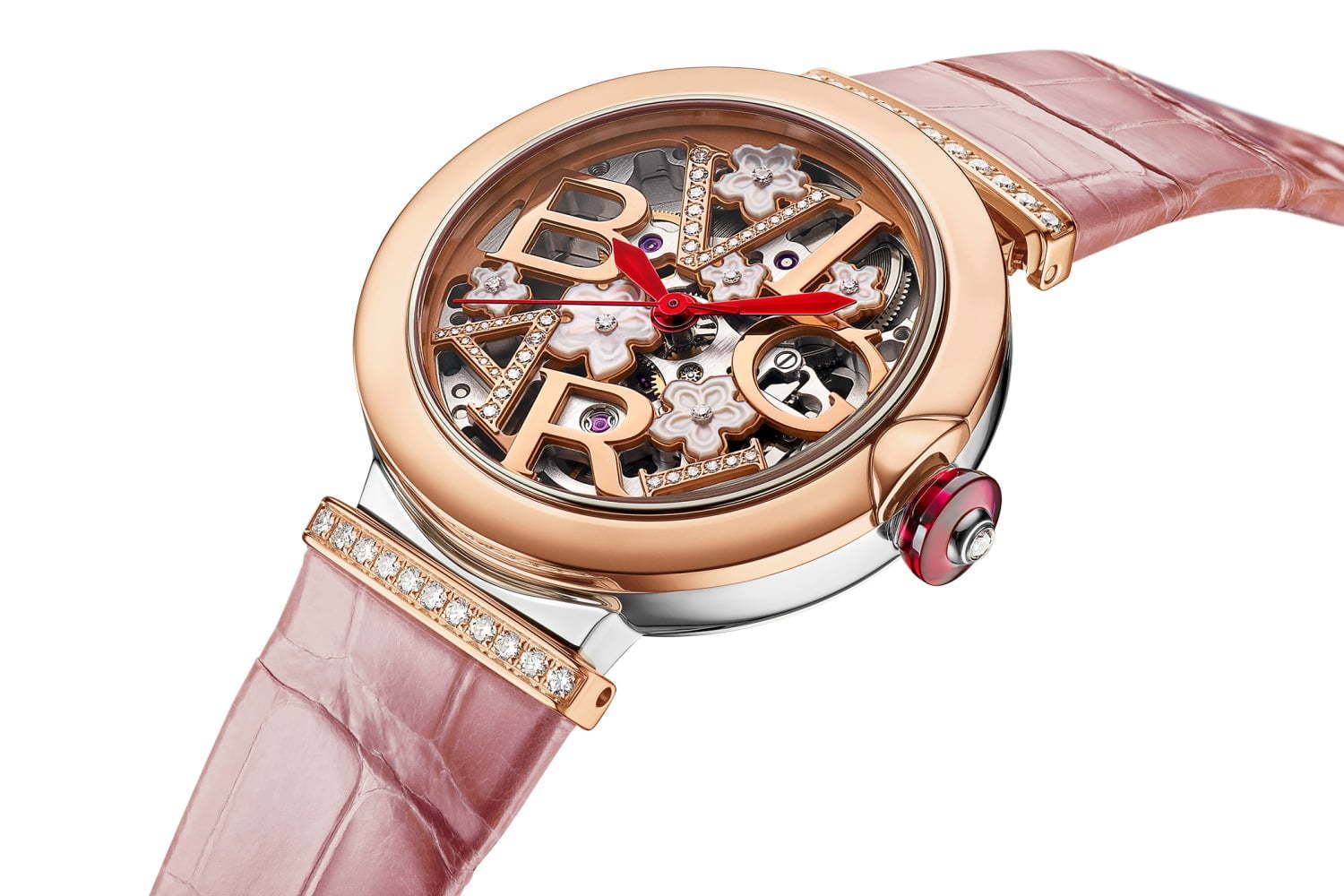 ブルガリ“桜”モチーフの日本限定腕時計「ルチェア スケルトン 桜