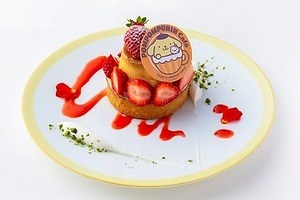 サンリオ「ポムポムプリンカフェ」新作スイーツ、“ヒョウ柄”モチーフのいちごケーキ＆プリンタルト - ファッションプレス