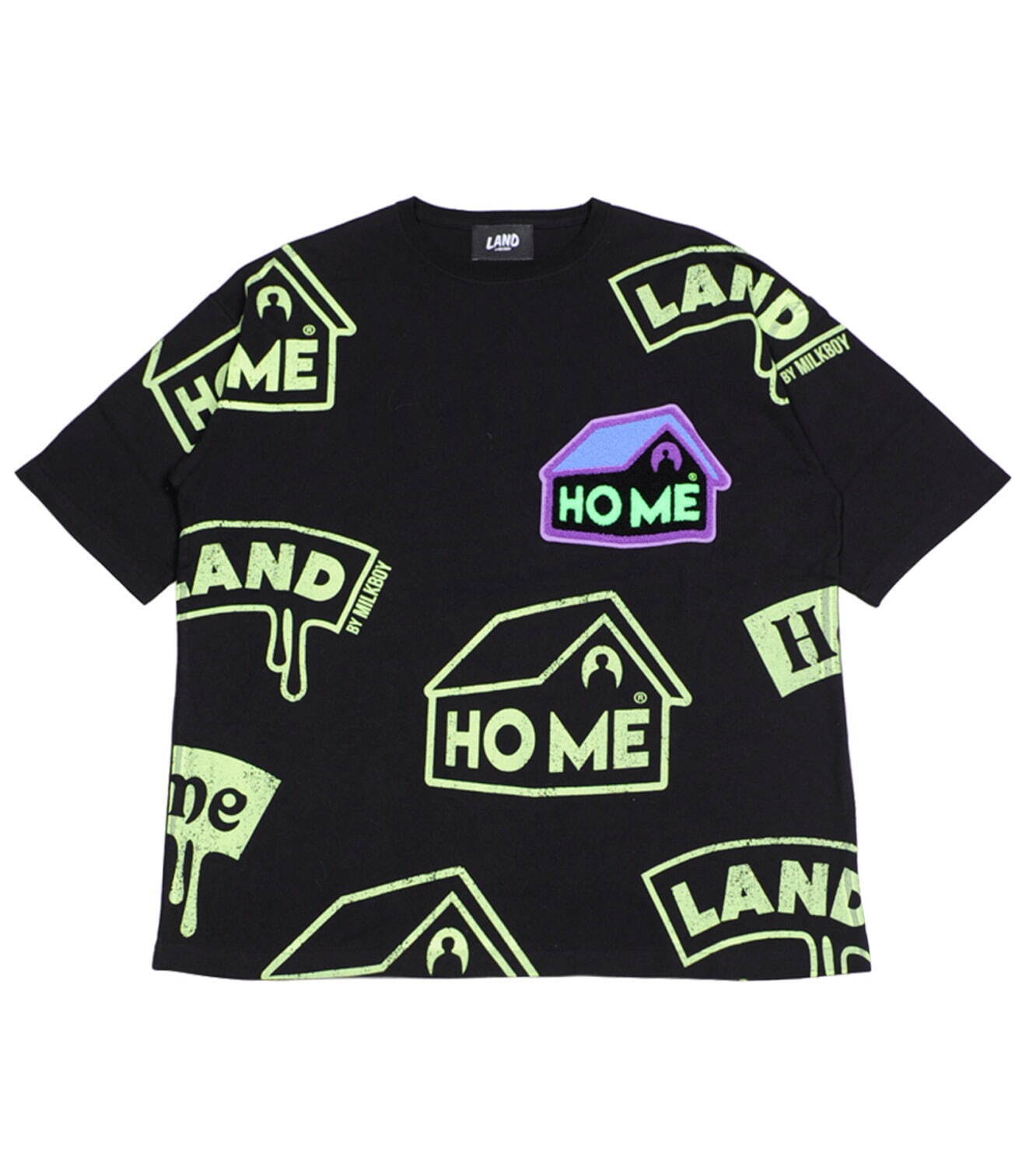 ランド バイ ミルクボーイ初のルームウェア“HOMEワッペン”付きTシャツ